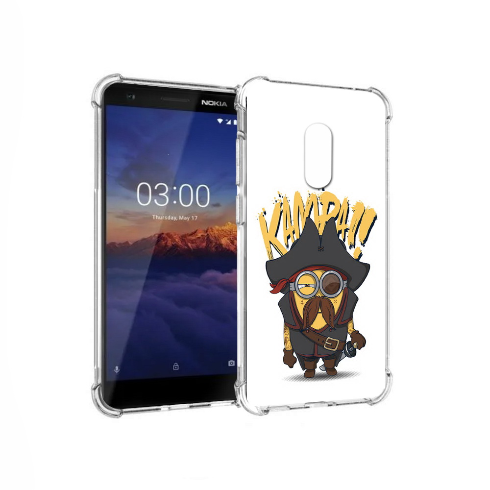 

Чехол MyPads Tocco для Nokia 3.1 миньон пират (PT114125.119.476), Прозрачный, Tocco