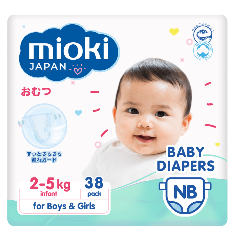 фото Подгузники на липучках mioki newborn, 2-5 кг., nb-38