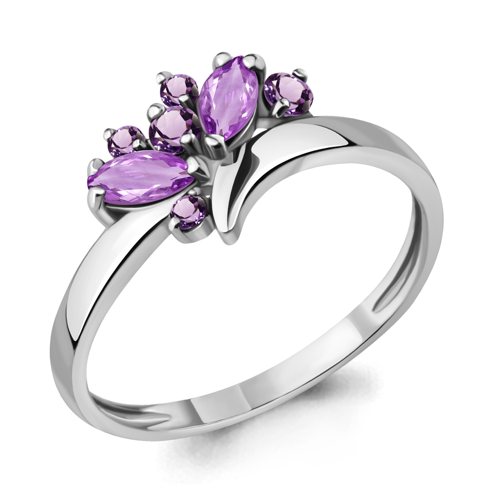

Кольцо из серебра с аметистом р.  Aquamarine 6569204_925_р, 6569204_925_р