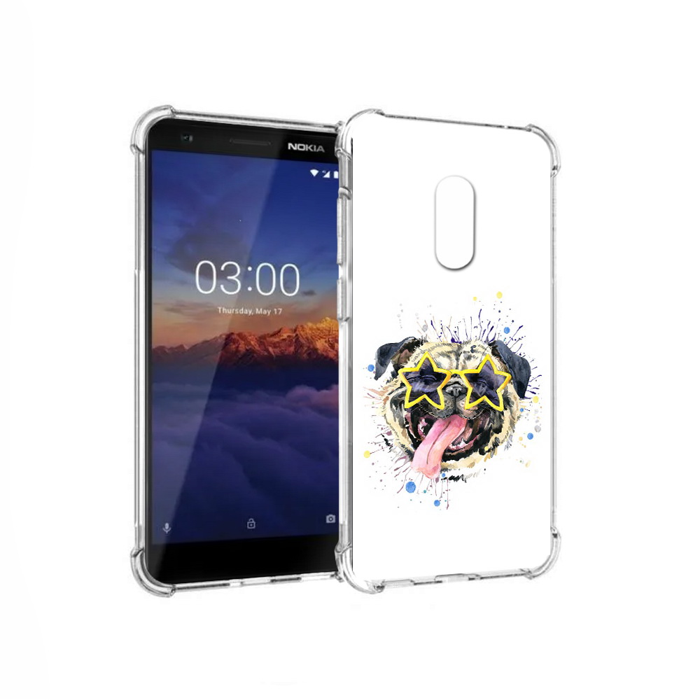 

Чехол MyPads Tocco для Nokia 3.1 мопс боксер (PT114125.119.482), Прозрачный, Tocco