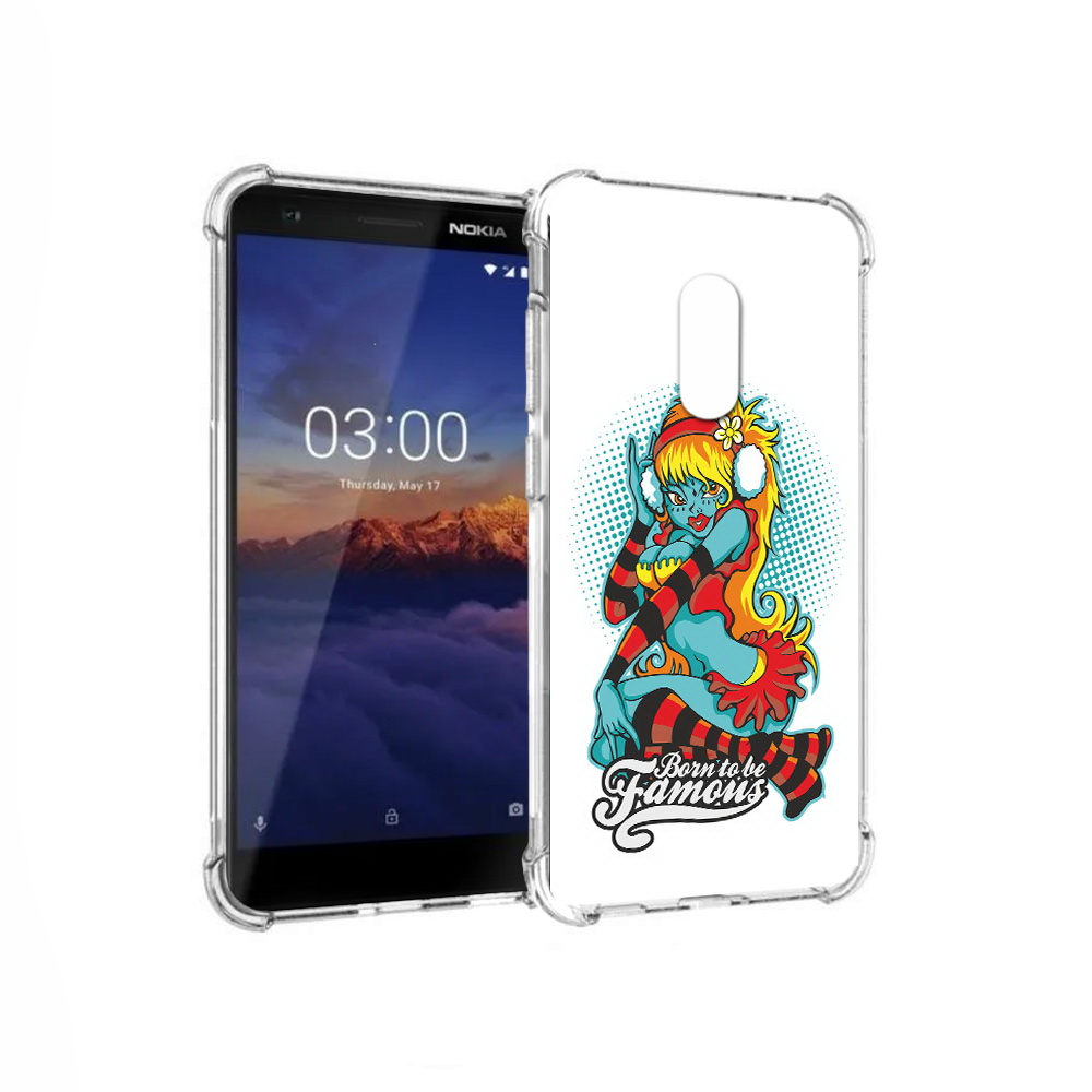 

Чехол MyPads Tocco для Nokia 3.1 нарисованная девушка в наушниках (PT114125.119.498), Прозрачный, Tocco