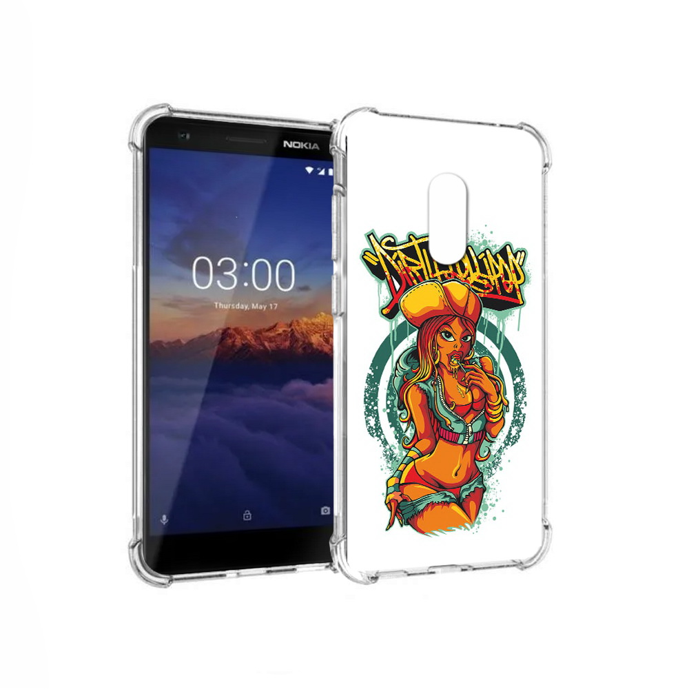 Чехол MyPads Tocco для Nokia 3.1 нарисованная девушка комикс (PT114125.119.500)