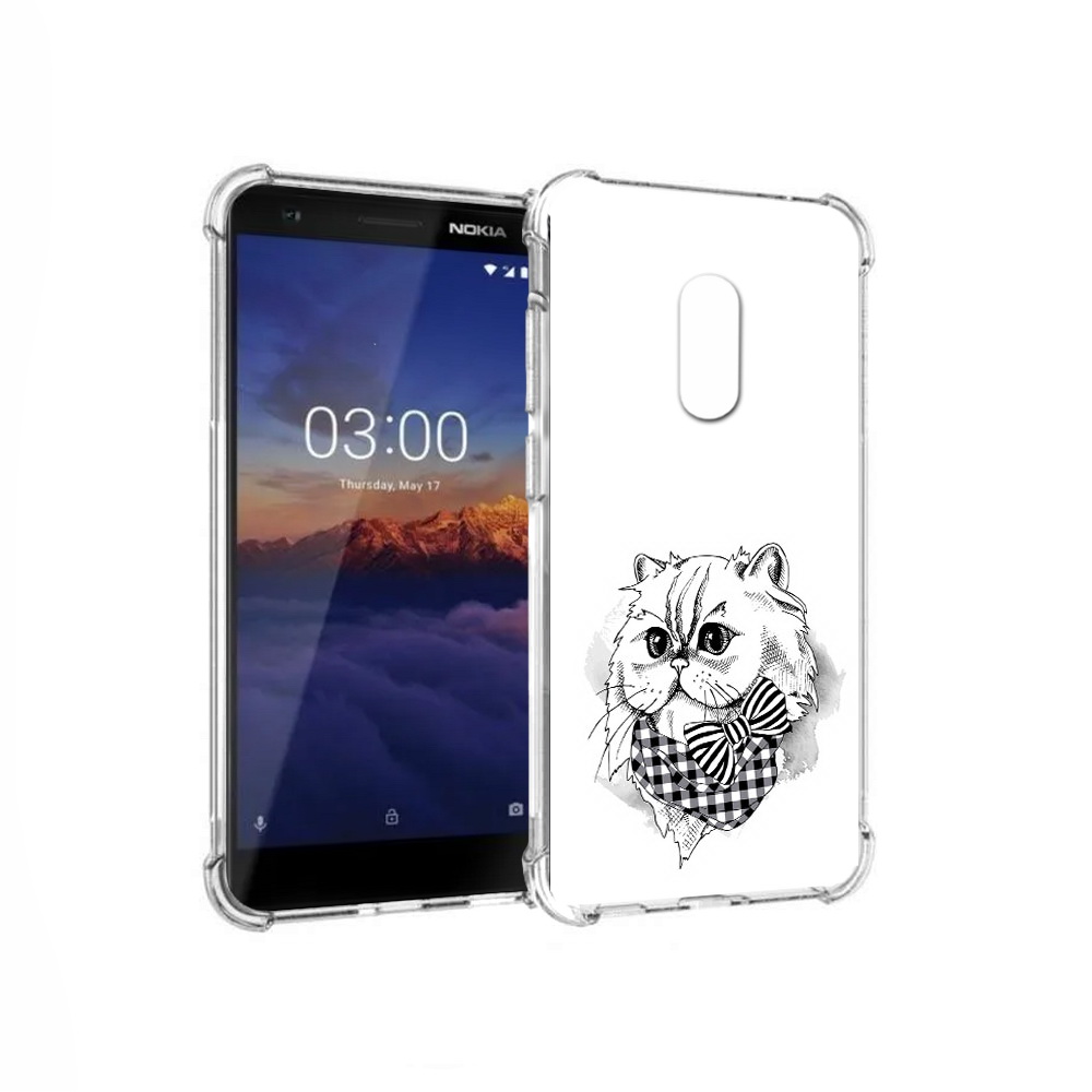 

Чехол MyPads Tocco для Nokia 3.1 нарисованная красивая кошечка (PT114125.119.503), Прозрачный, Tocco