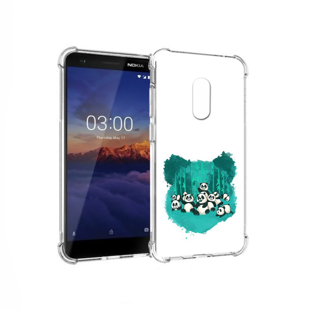 

Чехол MyPads Tocco для Nokia 3.1 нарисованные панды (PT114125.119.508), Прозрачный, Tocco