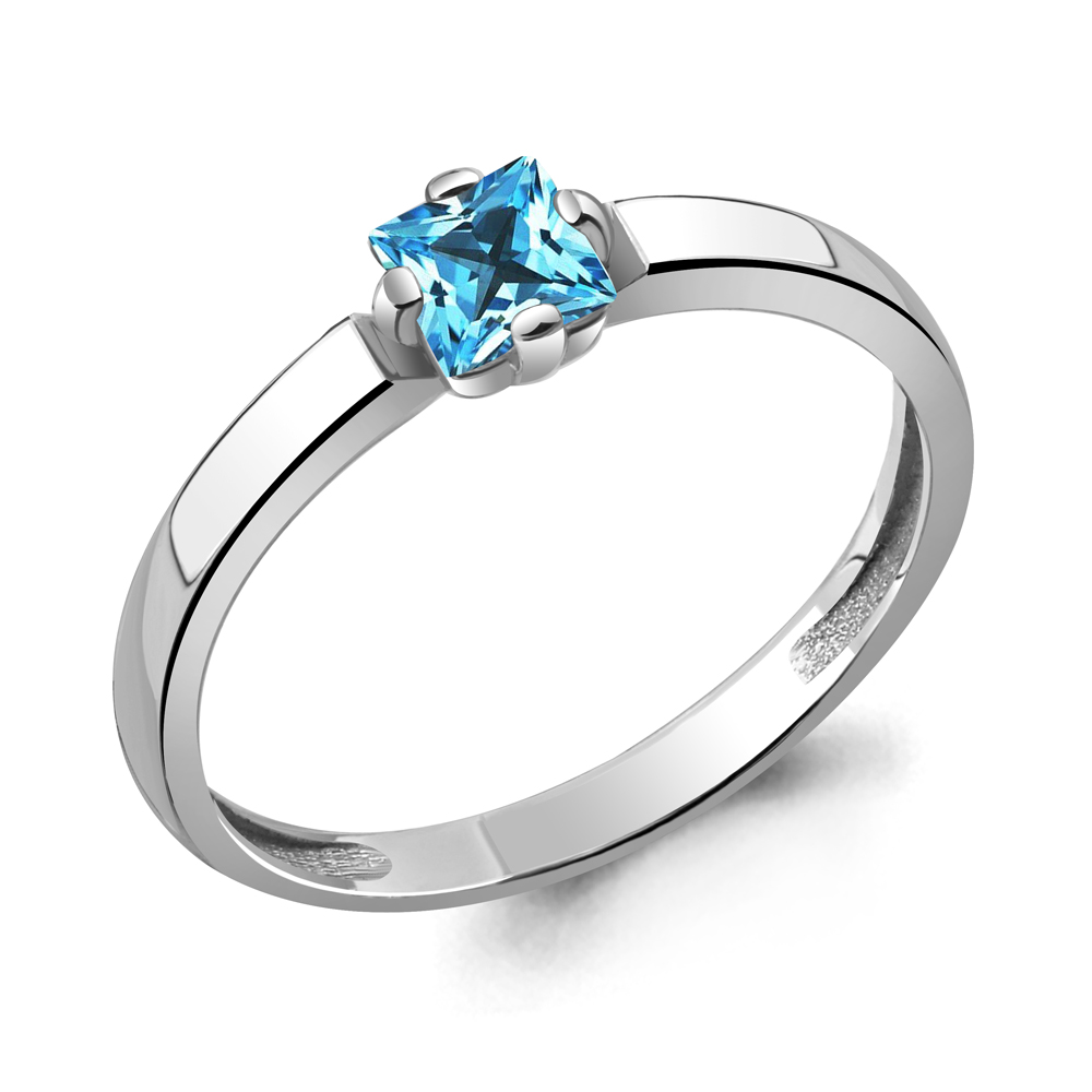 

Кольцо из серебра с топазом р. 17 Aquamarine 6569405_925_р, 6569405_925_р