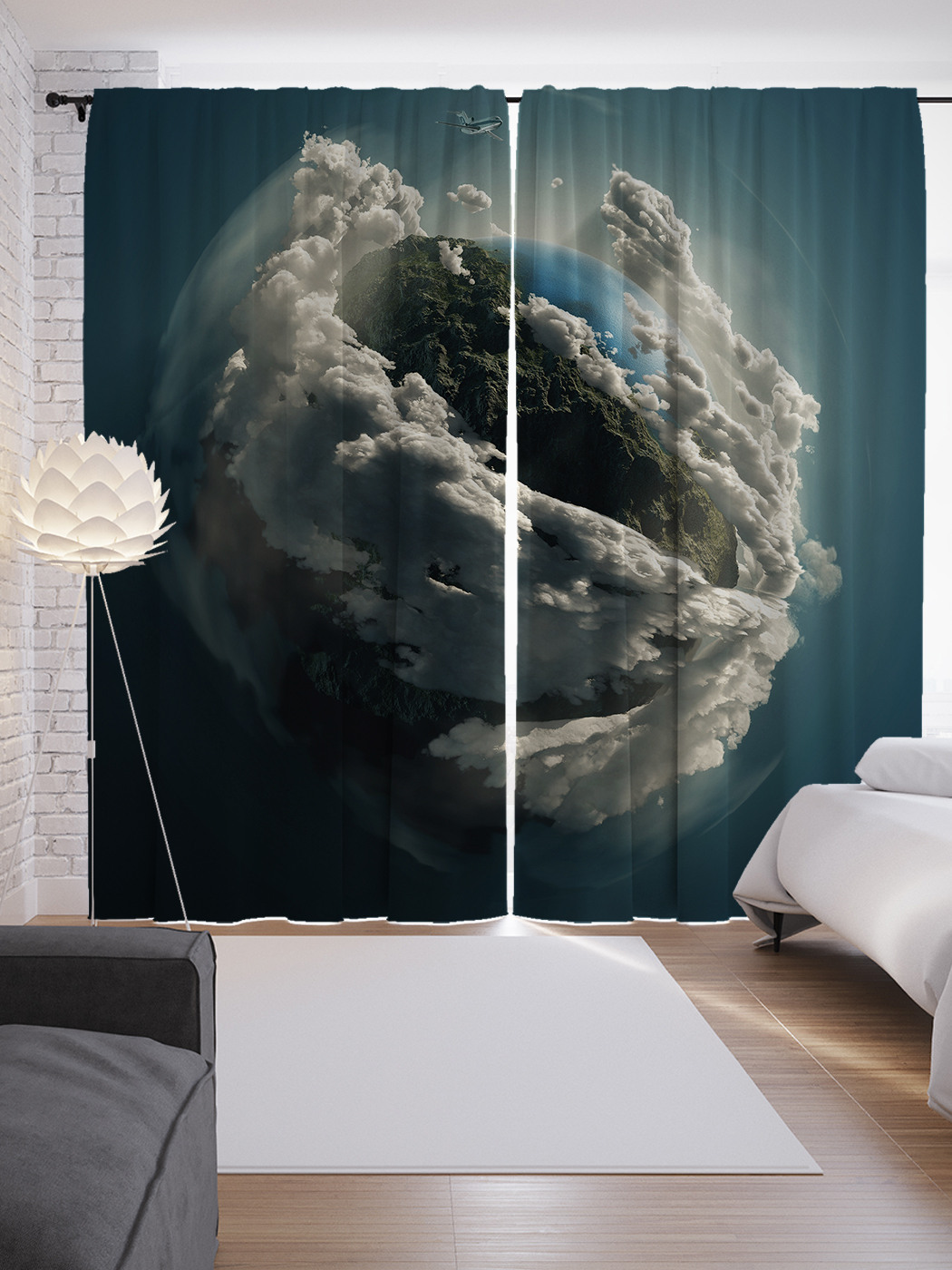 

Шторы JoyArty с фотопечатью "Стратосфера" из сатена, 290х265 см, Стратосфера