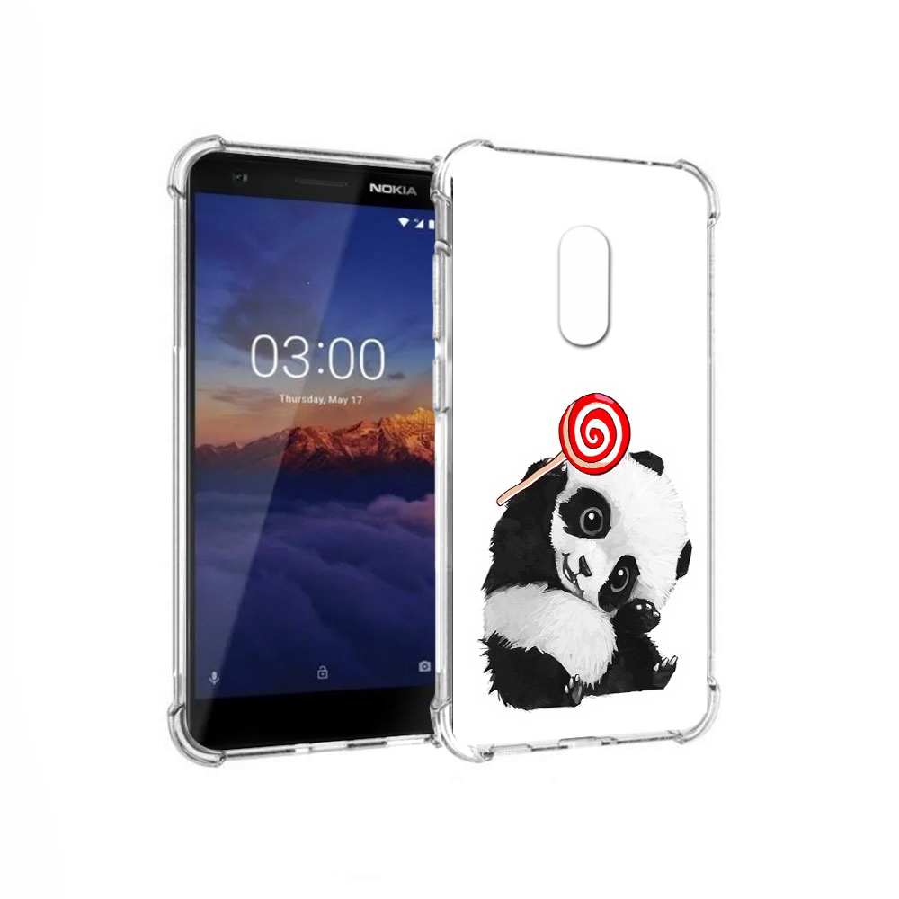 

Чехол MyPads Tocco для Nokia 3.1 панда с леденцом (PT114125.119.534), Прозрачный, Tocco