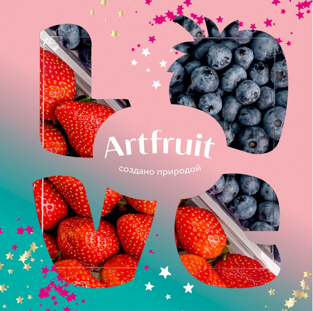 

Ягодный микс Artfruit клубника-голубика 500 г