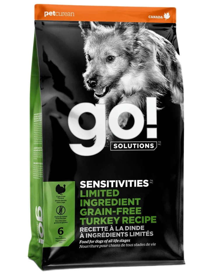 Сухой корм для собак GO! Sensitivities, беззерновой с индейкой, 9,98кг