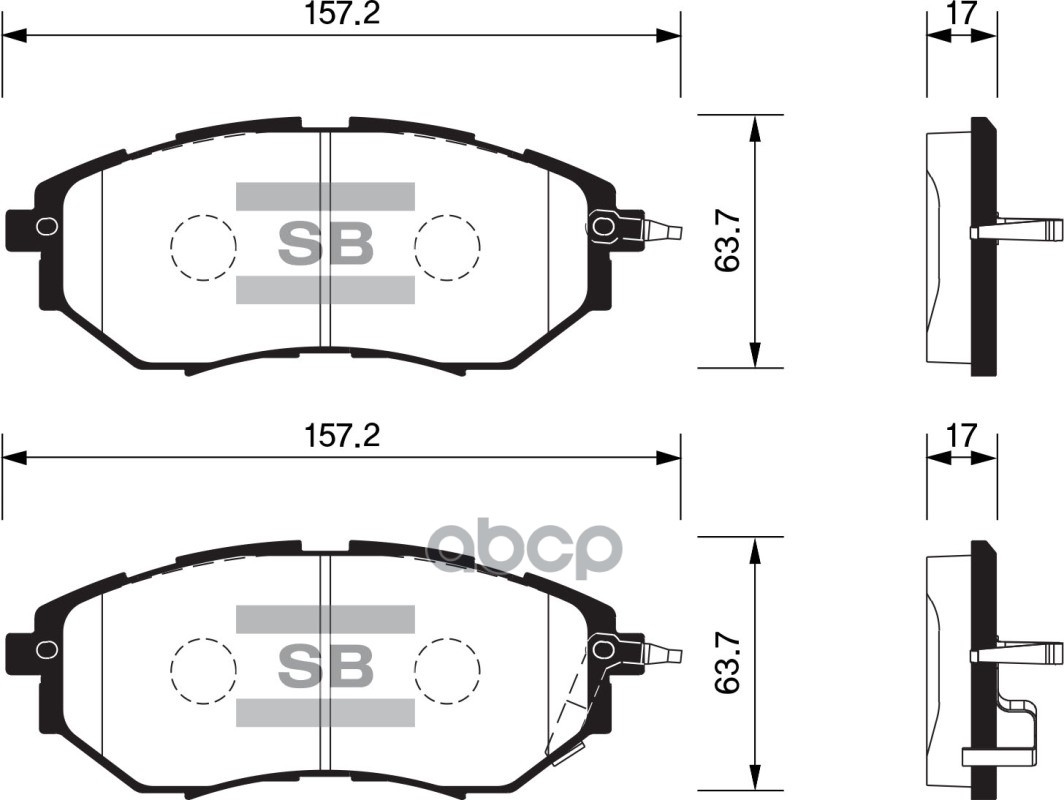 

Комплект тормозных колодок Sangsin brake SP1534