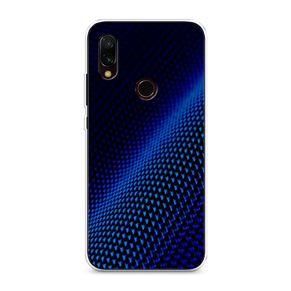 

Чехол Awog на Xiaomi Redmi 7 "Синий карбон", Разноцветный, 35050-3