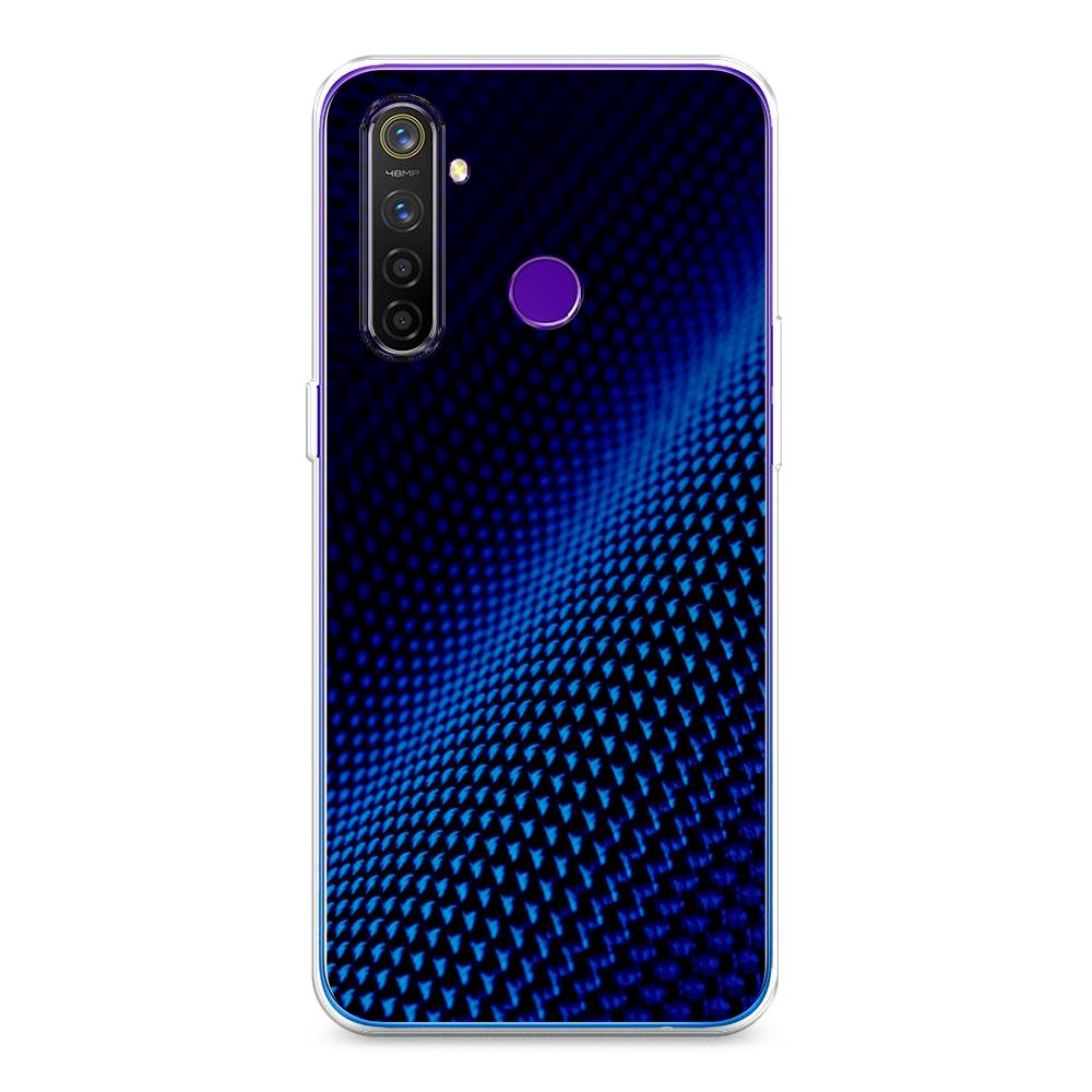 фото Чехол awog "синий карбон" для realme 5 pro