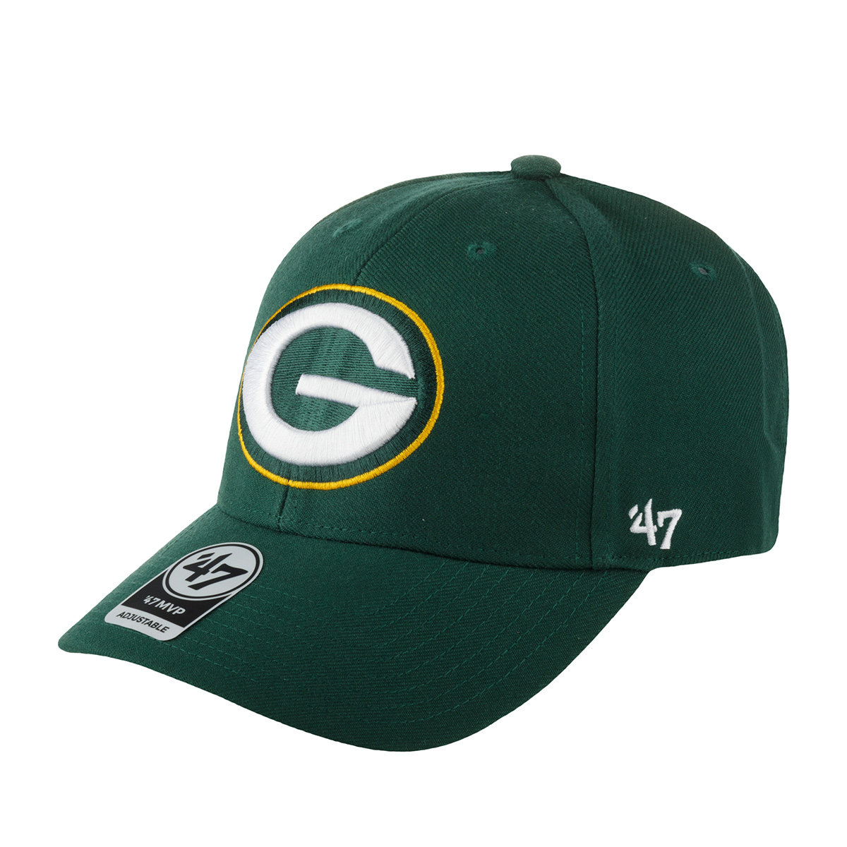 Бейсболка унисекс 47 BRAND F-MVP12WBV-DGA Green Bay Packers NFL темно-зеленая, one size