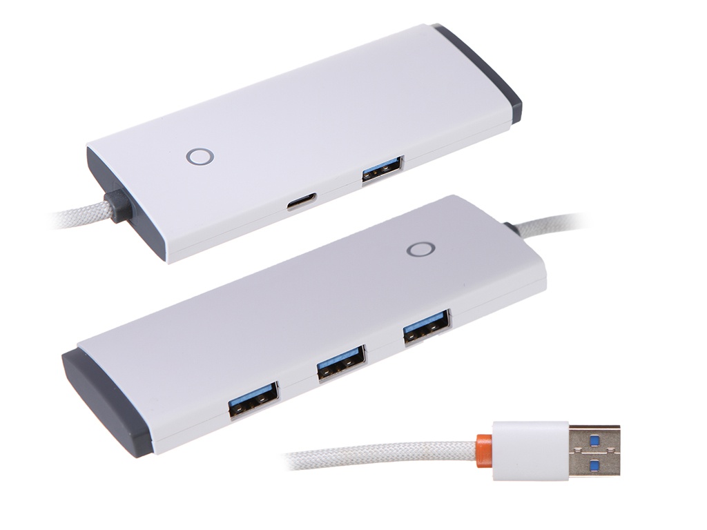 фото Разветвитель для компьютера baseus lite series 4-port usb-a hub usb-a - 3xusb (wkqx030002)