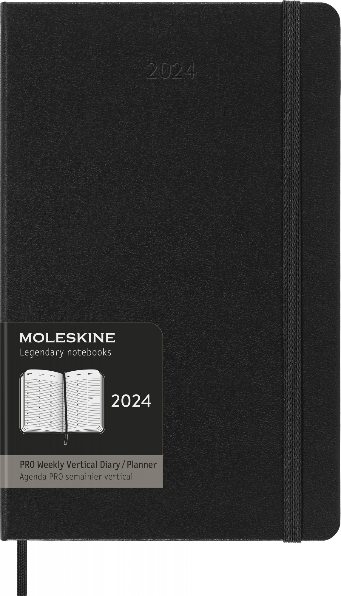 Еженедельник Moleskine PRO VERTICAL Large 130х210мм 168стр. черный