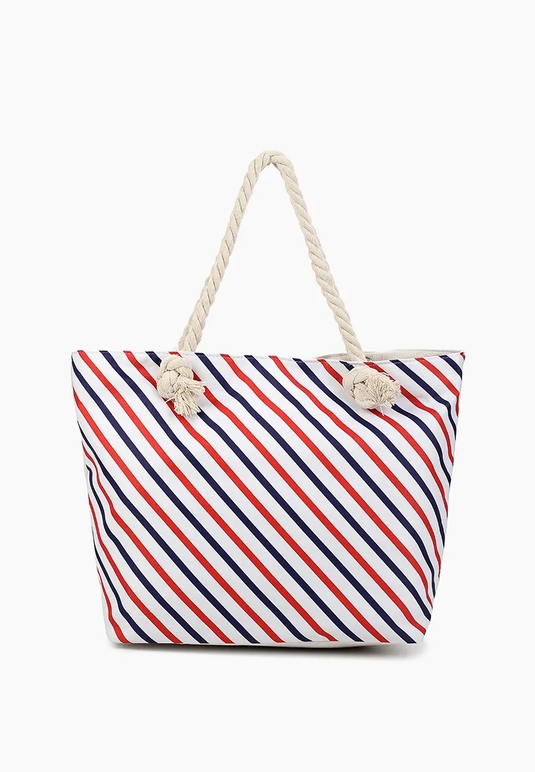 Пляжная сумка женская Rosedena BAG-46-11969-1, красно-белый