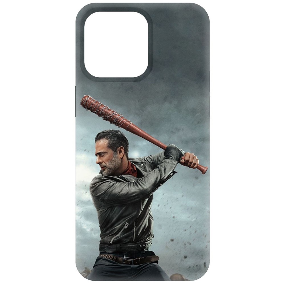 

Чехол-накладка Krutoff Soft Case Ходячие мертвецы. Ниган для iPhone 15 Pro Max черный