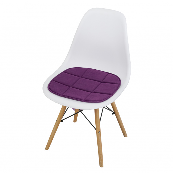 фото Подушка на стул из микровелюра chiedocover, 38х39, фиолетовая