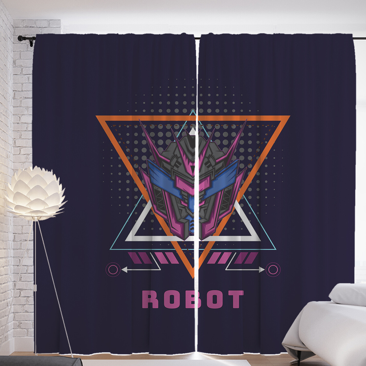 

Фотошторы для кухни и спальни JoyArty "Робот в шлеме" 145x265 см, Робот в шлеме