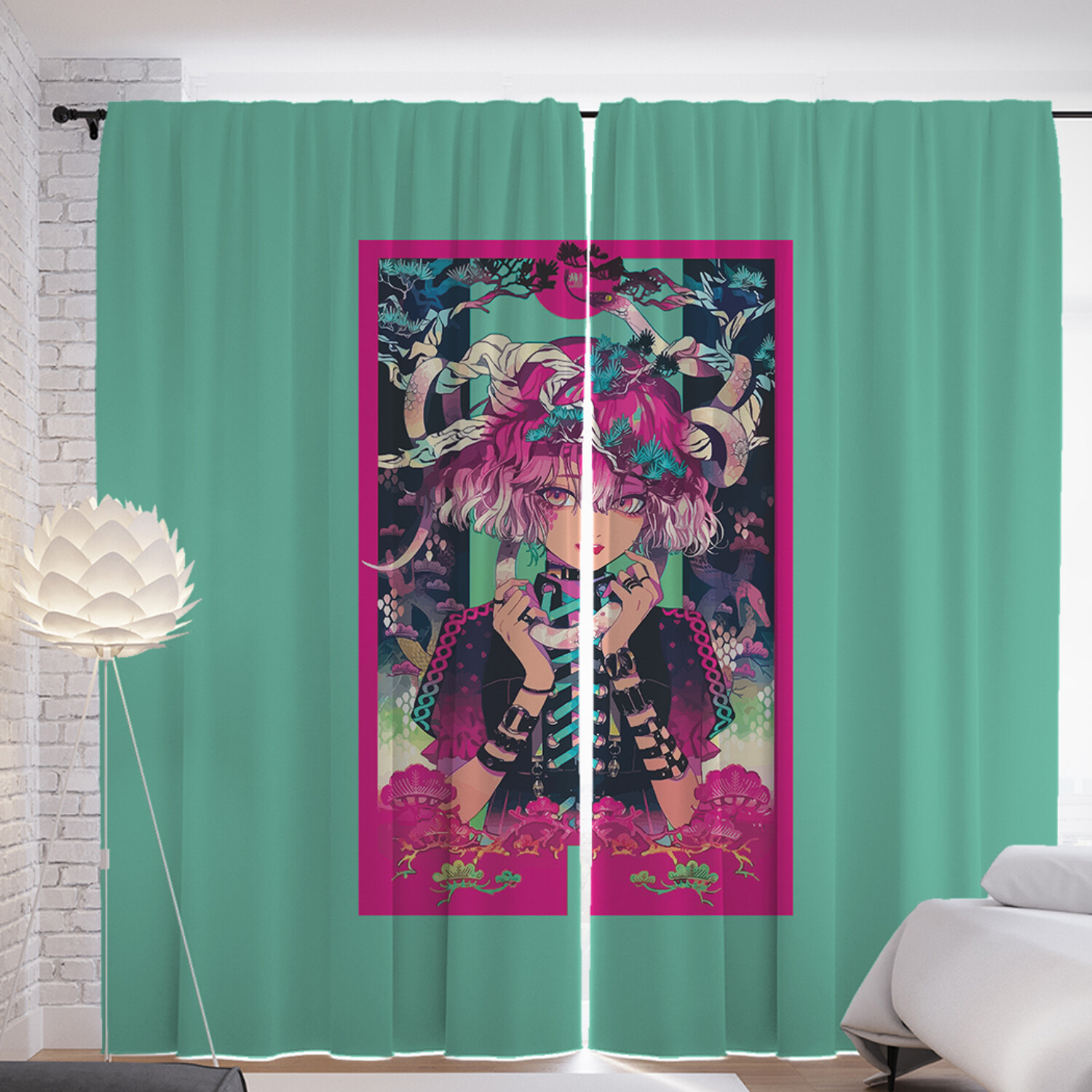 

Фотошторы для кухни и спальни JoyArty "Девочка со змеей" 145x265 см, Девочка со змеей