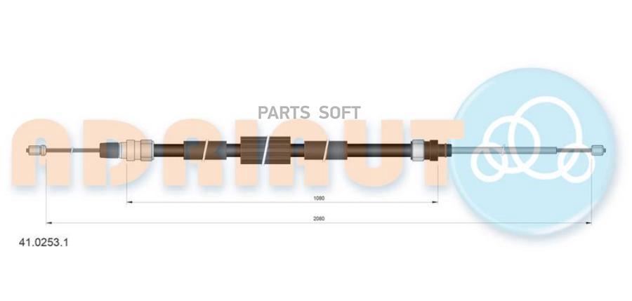 

AD41.0253.1_[8200247043] трос ручника п.+л.\ Renault Megane II Break 03>