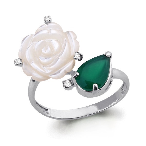 

Кольцо из серебра с агатом р.  Aquamarine 6570909_925_р, 6570909_925_р