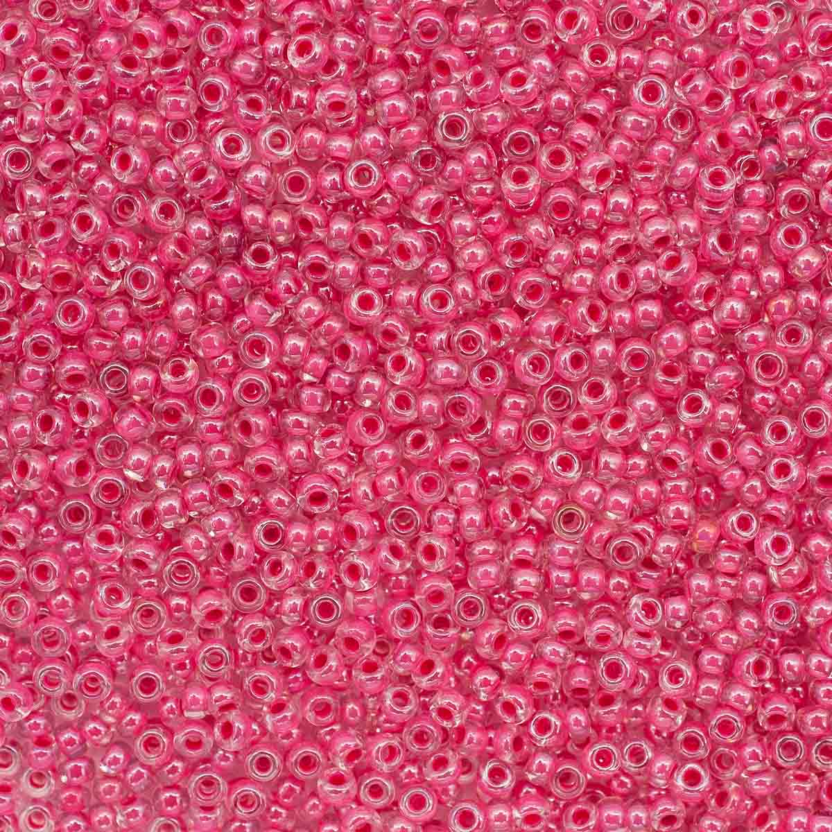 

Бисер Preciosa прозрачный с цв. центром и покрытием 10/0 (38698) 331-19001-10/0, 20г, 5 шт, Розовый