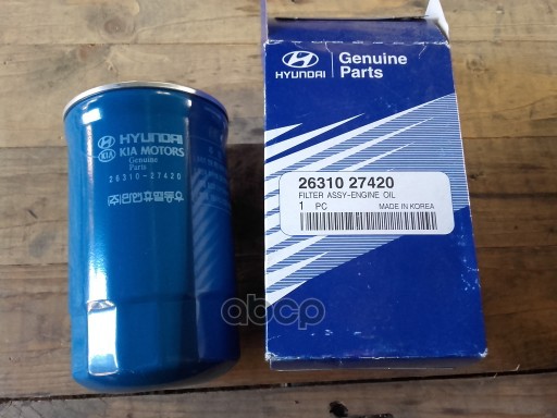 

HYUNDAI-KIA 2631027420 Фильтр масляный GRANDEUR (TG),SPORTAGE 13 1шт