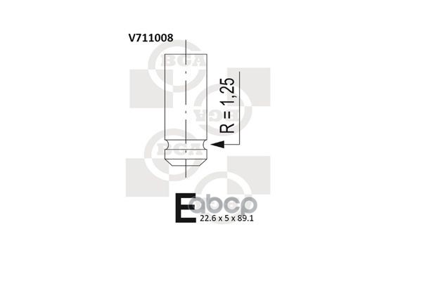 

BGA V711008 КЛАПАН 22.6x5x89.1 TOY YARIS 1.0/1.3VVT 99- EX