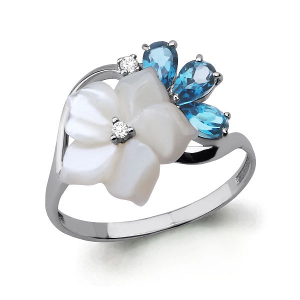 

Кольцо из серебра с топазом р.  Aquamarine 6571405_925_р, 6571405_925_р