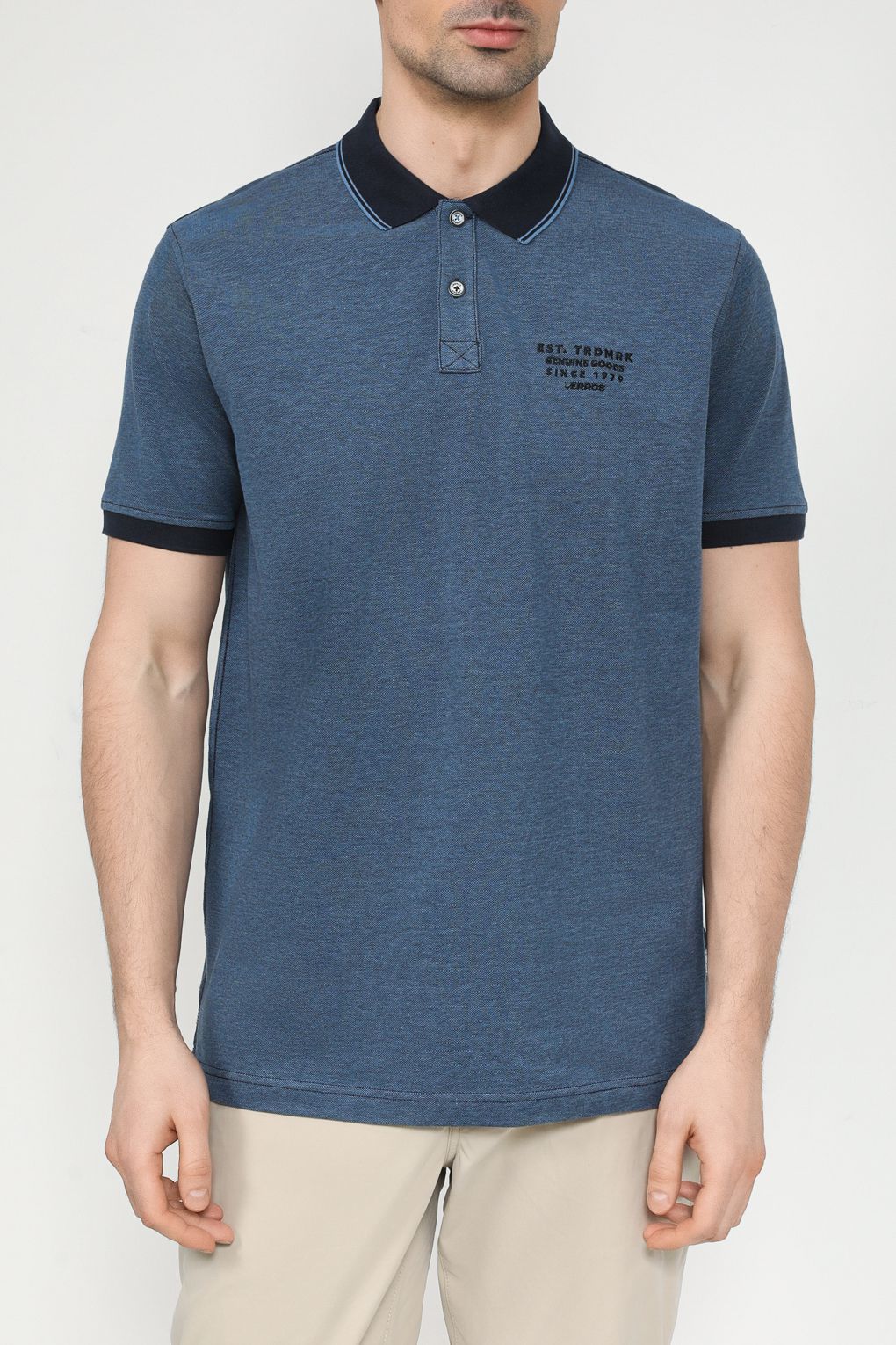 

Футболка мужская LERROS 2433239 синяя 2XL, Синий, 2433239