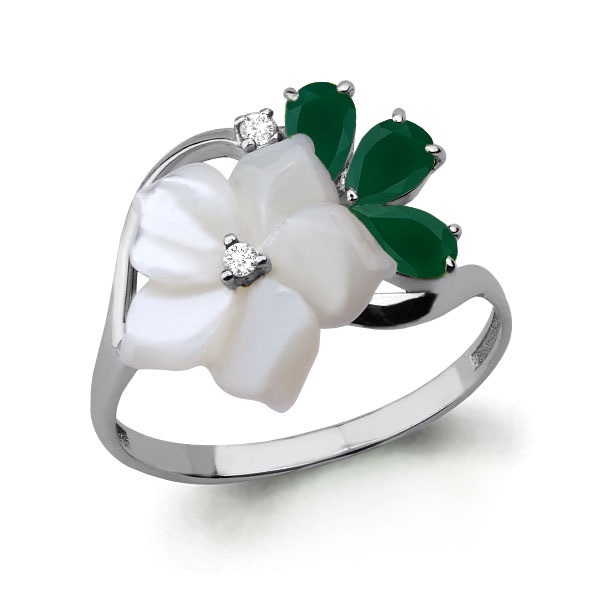 

Кольцо из серебра с агатом р. , Aquamarine 6571409_925_р, 6571409_925_р
