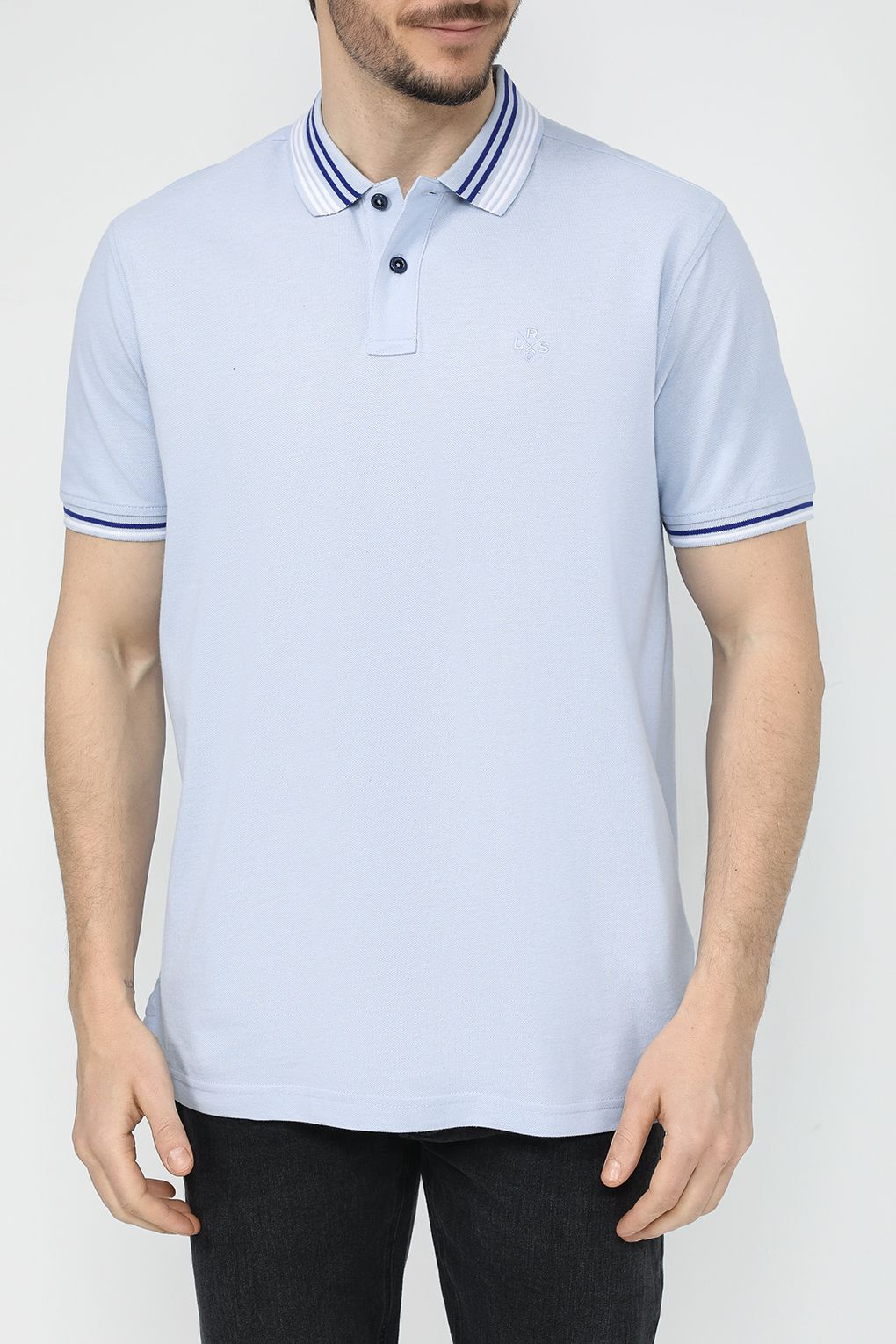 

Футболка мужская LERROS 7423289 голубая 2XL, Голубой, 7423289