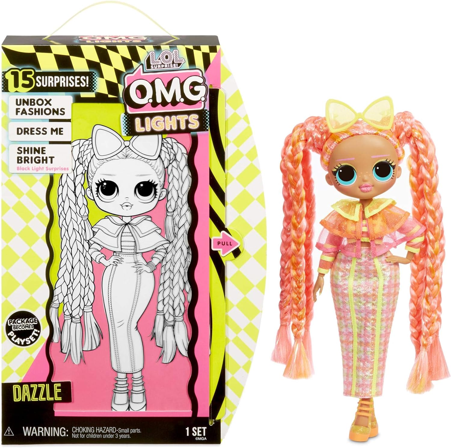 Кукла L.O.L. Surprise! OMG Lights Series, Dazzle, 25 см игрушка mga s miniverse food series diner 589938
