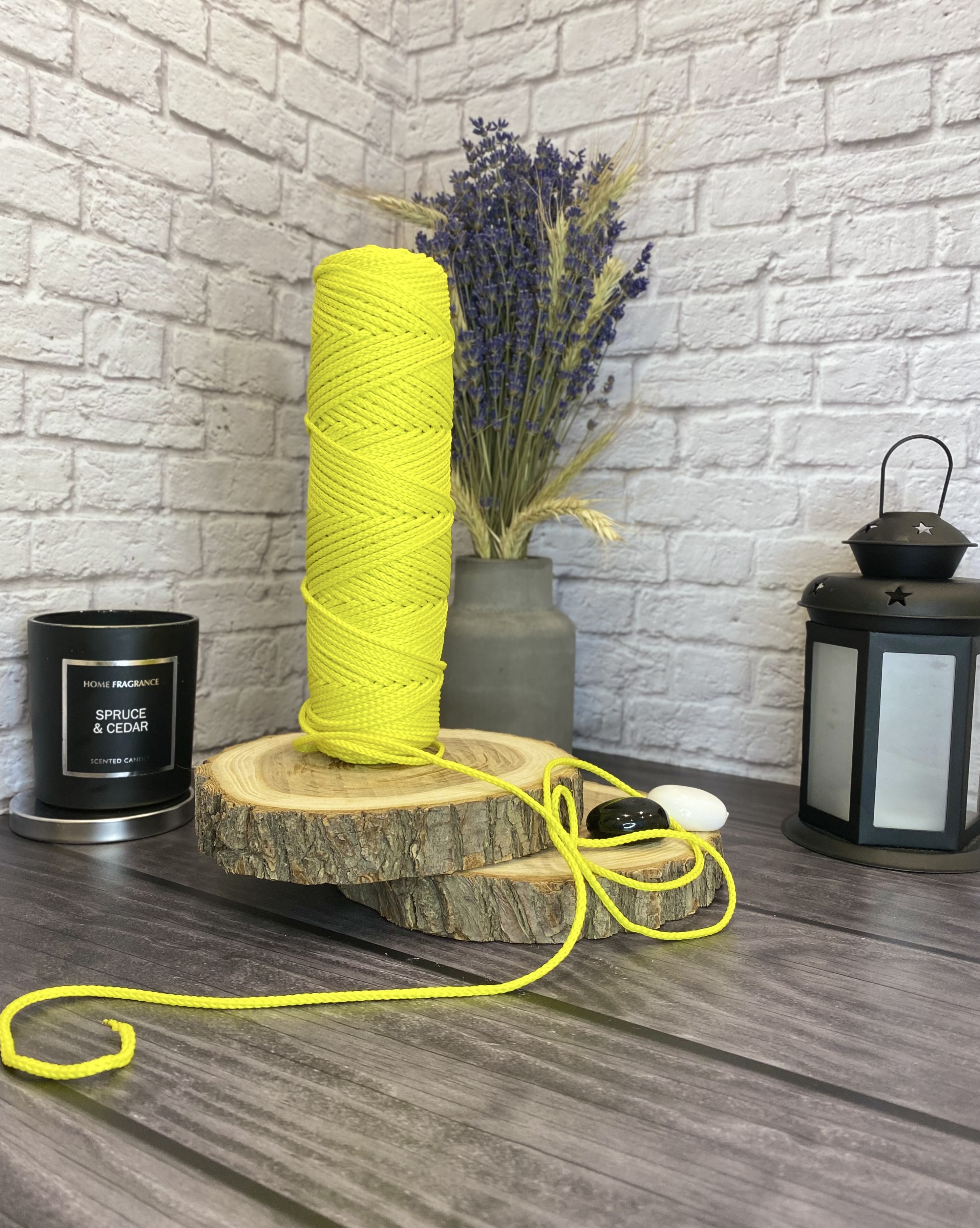 Шнур для вязания (полиэфир) Osttex 3мм 100м (лимонный)