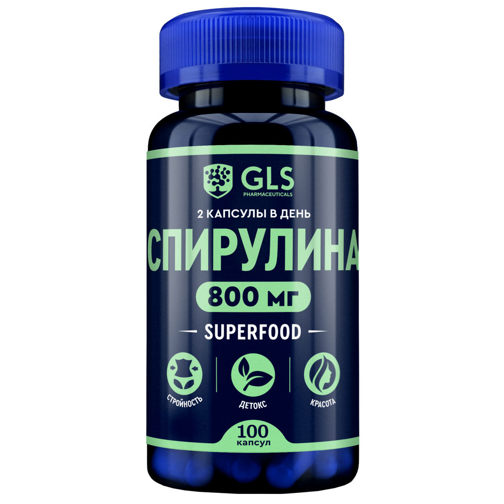 GLS Pharmaceuticals Спирулина, 100 капс