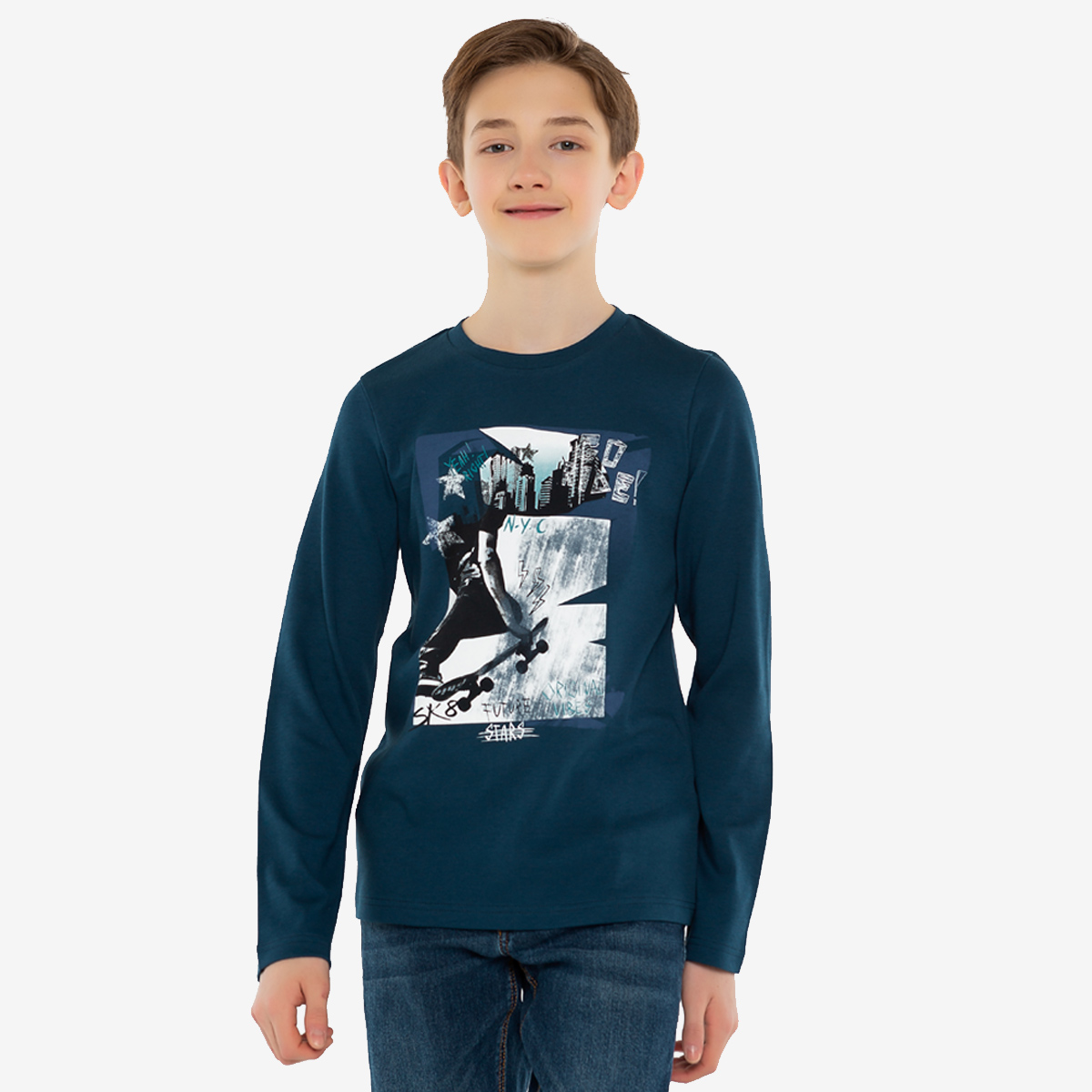 

Футболка детская Kapika FJBCL04-Z3 морской р.134, Бирюзовый, FJBCL04-Z3