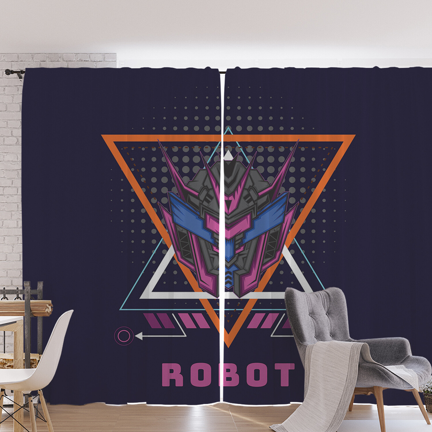 

Фотошторы для кухни и спальни JoyArty Oxford DeLuxe JoyArty "Робот в шлеме" 170x265 см, Робот в шлеме