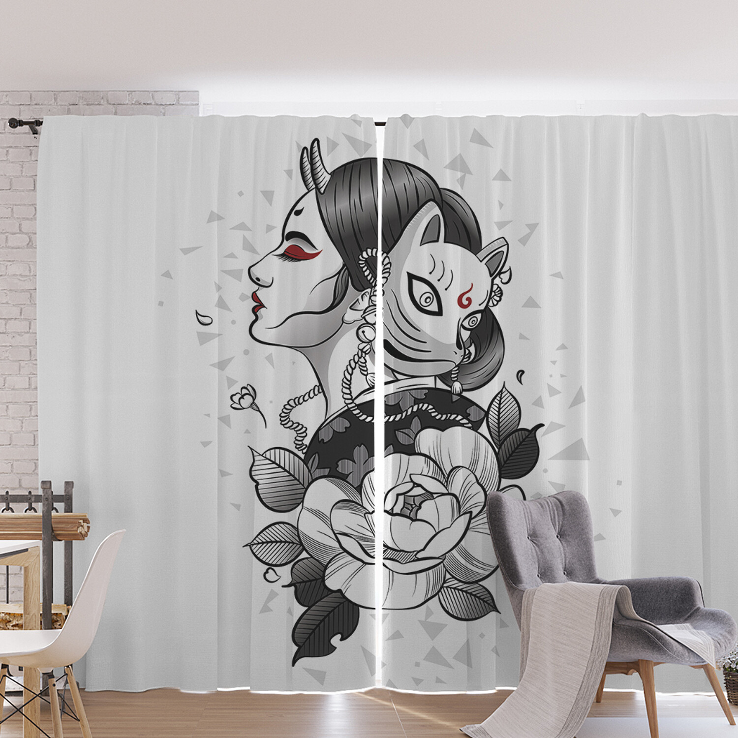

Фотошторы JoyArty Oxford DeLuxe JoyArty "Девушка с маской кота" 170x265 см, Девушка с маской кота