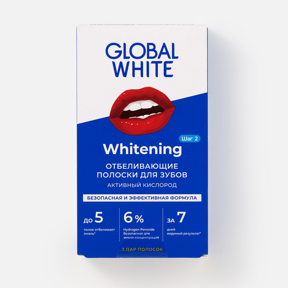 фото Пластина для отбеливания зубов global white teeth whitening strips express