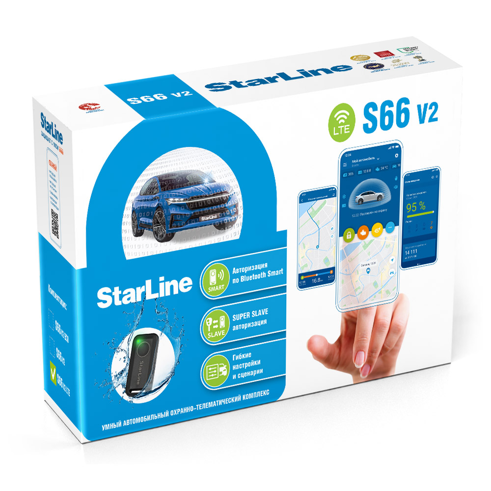 Автосигнализация StarLine S66 v2 BT 2CAN+4LIN LTE