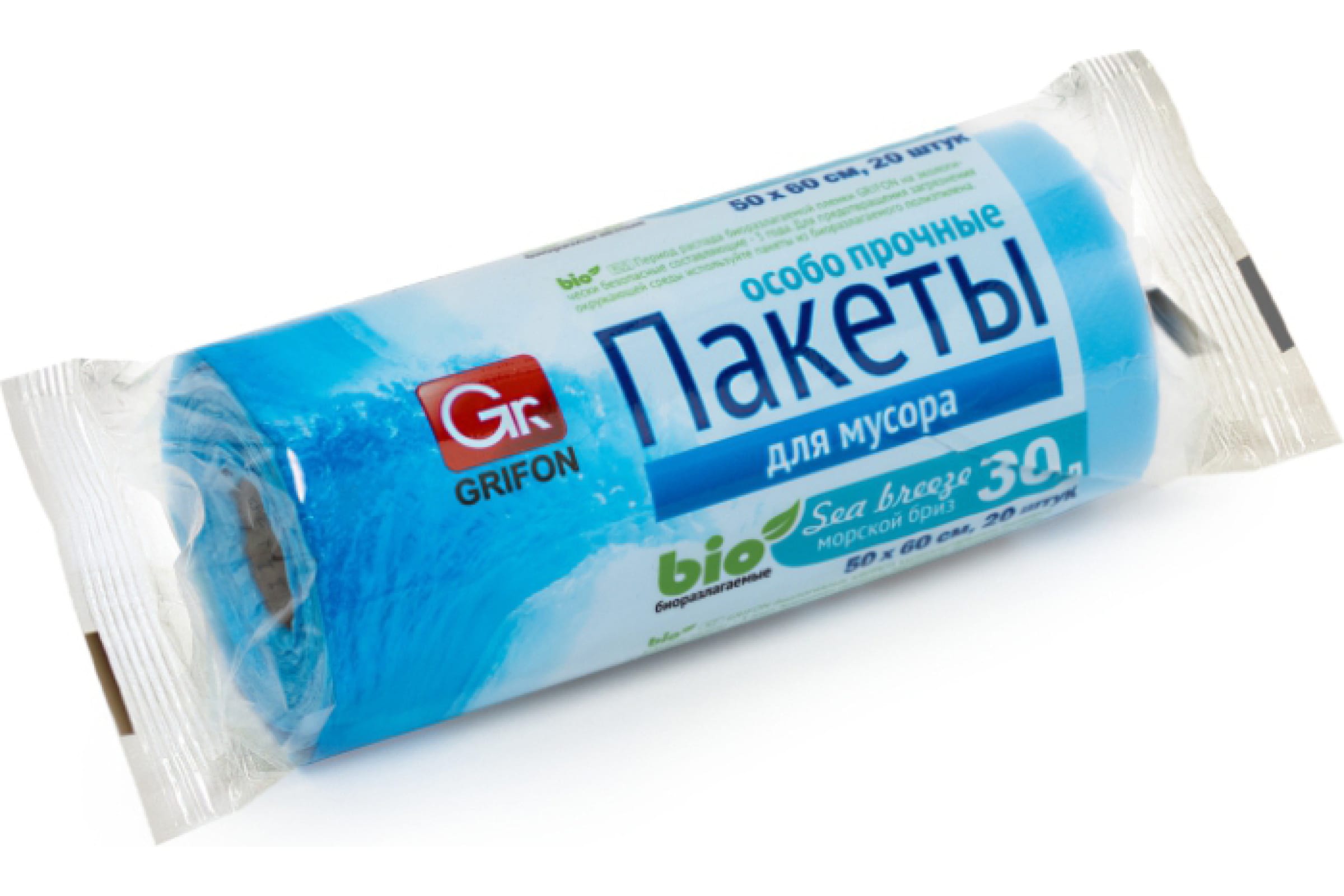

GRIFON Пакеты для мусора Морской бриз, 30л, 20 шт в рул, 5 шт в упаковке, 100-035_5