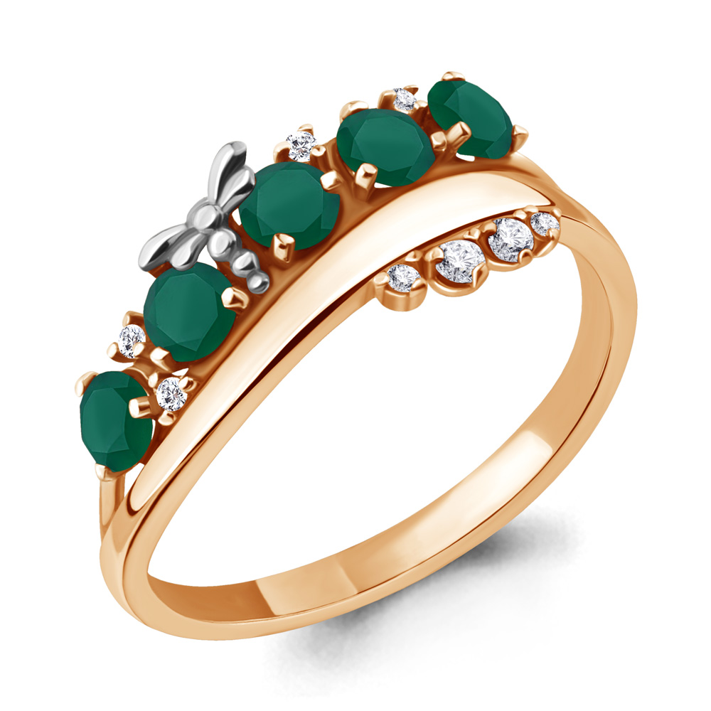 

Кольцо из серебра с агатом р.  Aquamarine 6571909А_925_з, 6571909А_925_з