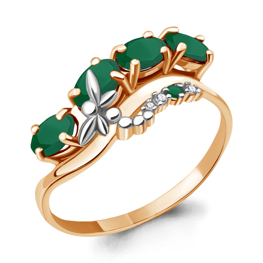

Кольцо из серебра с агатом р.  Aquamarine 6572009А_925_з, 6572009А_925_з