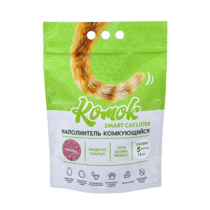 

Наполнитель Комок TOFU Sakura, 3 шт по 5 л, Sakura