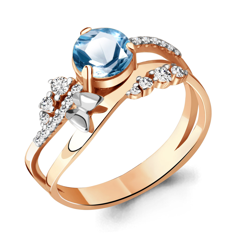 фото Кольцо из серебра с топазом р. 19,5 aquamarine 6572205а_925_з