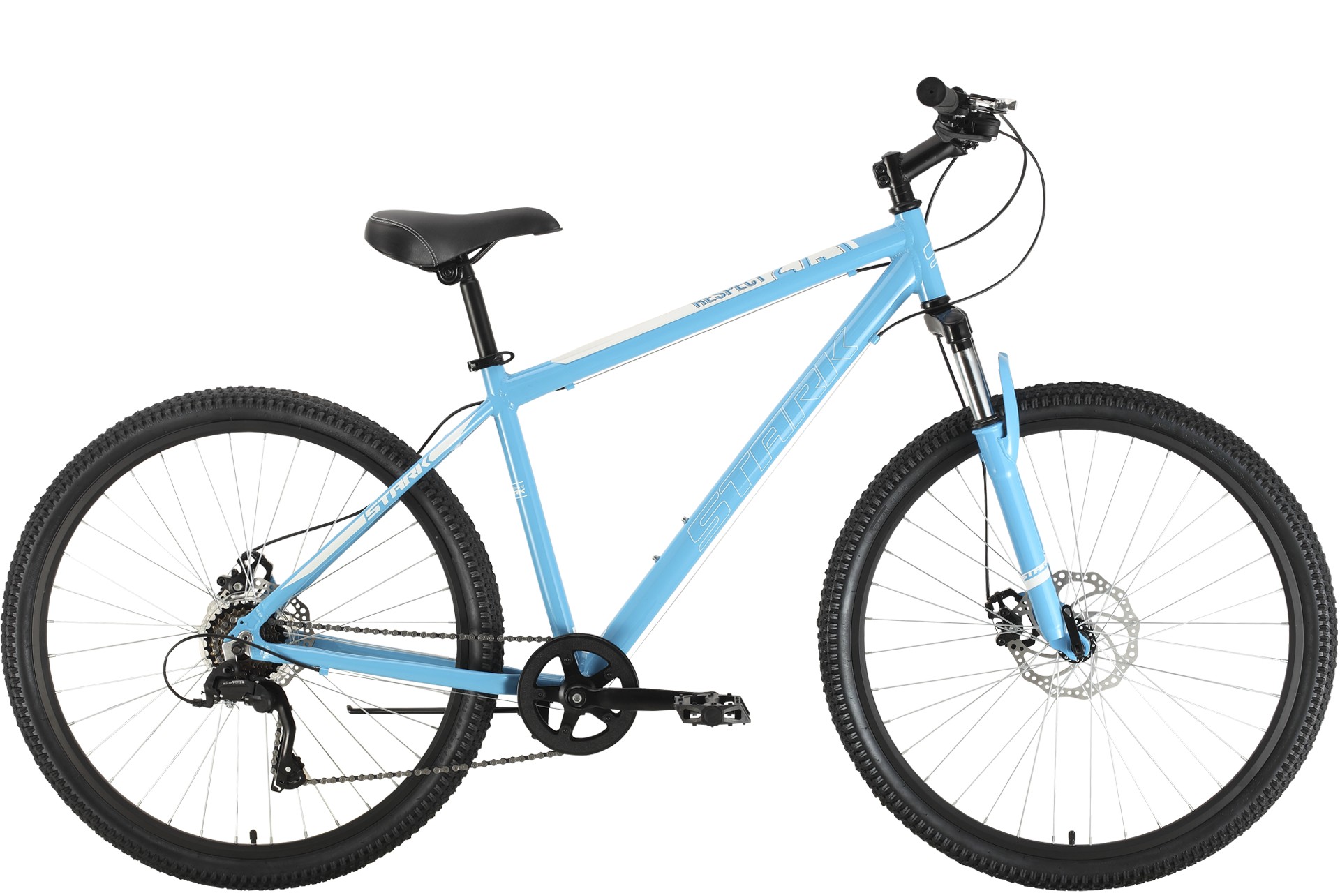 Велосипед Stark 23 Respect 29.1 D голубой металлик-синий-оранжевый, 22