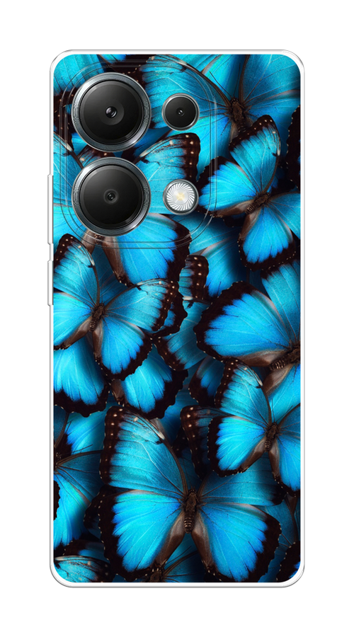 

Чехол на Xiaomi Redmi Note 13 Pro 4G "Тропическая бабочка 2", Голубой;черный, 321650-1