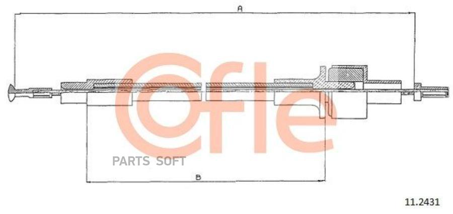 

COFLE 92.11.2431 Трос сцепления FORD SIERRA 1.8-2.0 87- 1шт