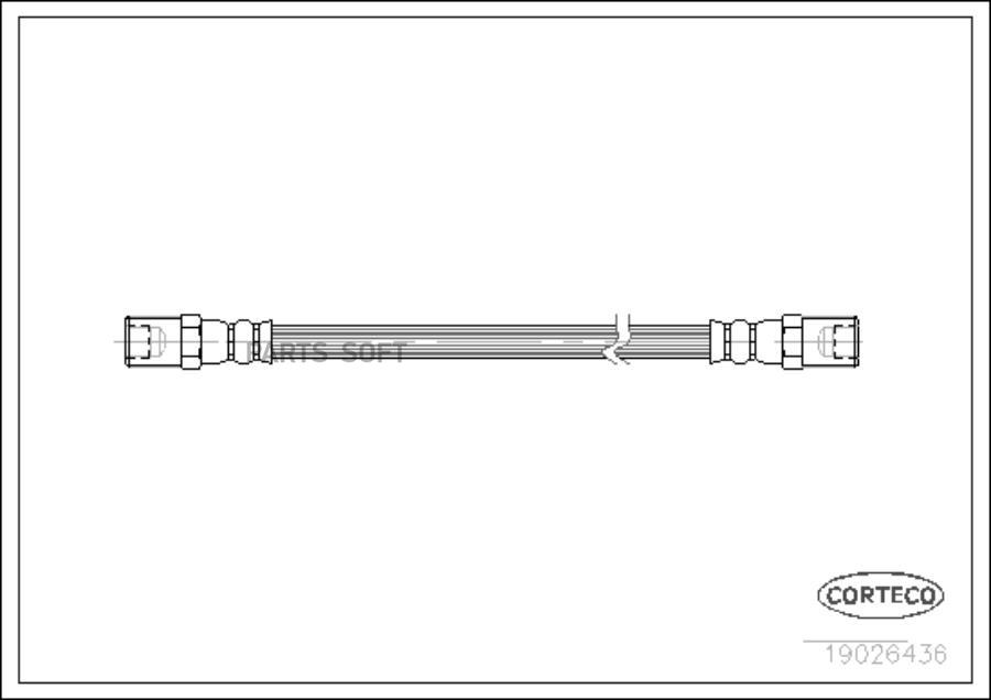 Шланг тормозной системы CORTECO 19026436